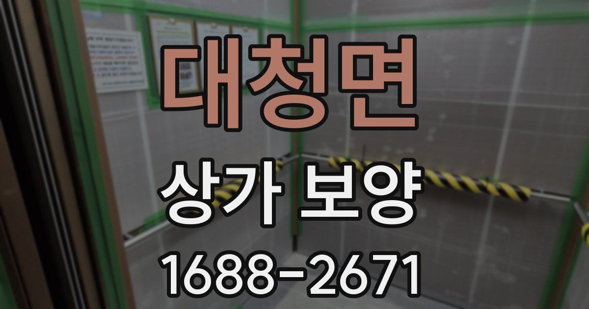 대청면 상가 보양