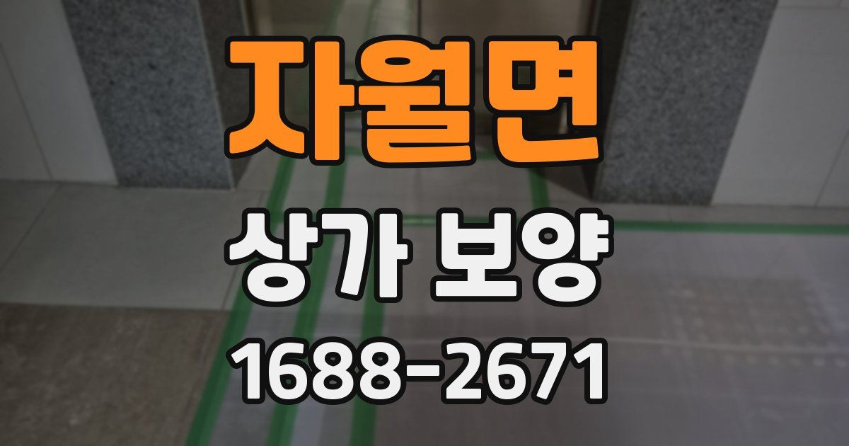 자월면 상가 보양