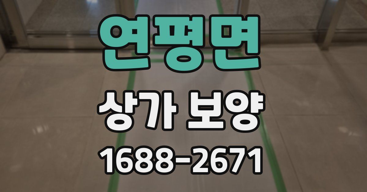 연평면 상가 보양