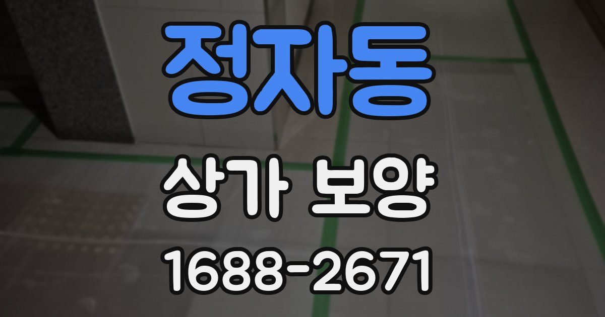 정자동 상가 보양