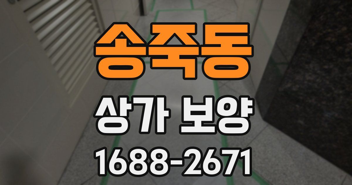 송죽동 상가 보양