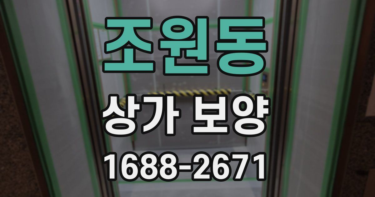 조원동 상가 보양