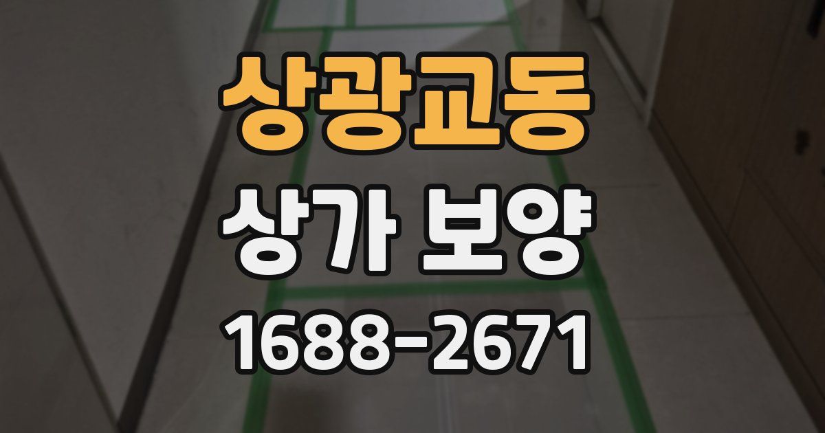 상광교동 상가 보양