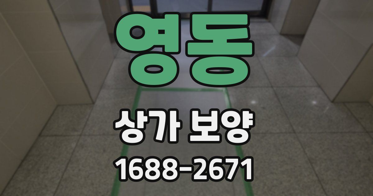 영동 상가 보양