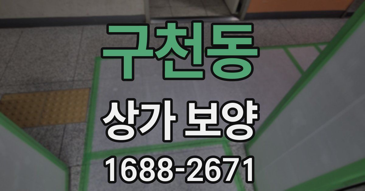 구천동 상가 보양