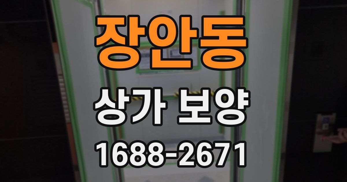 장안동 상가 보양