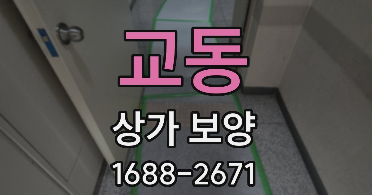 교동 상가 보양