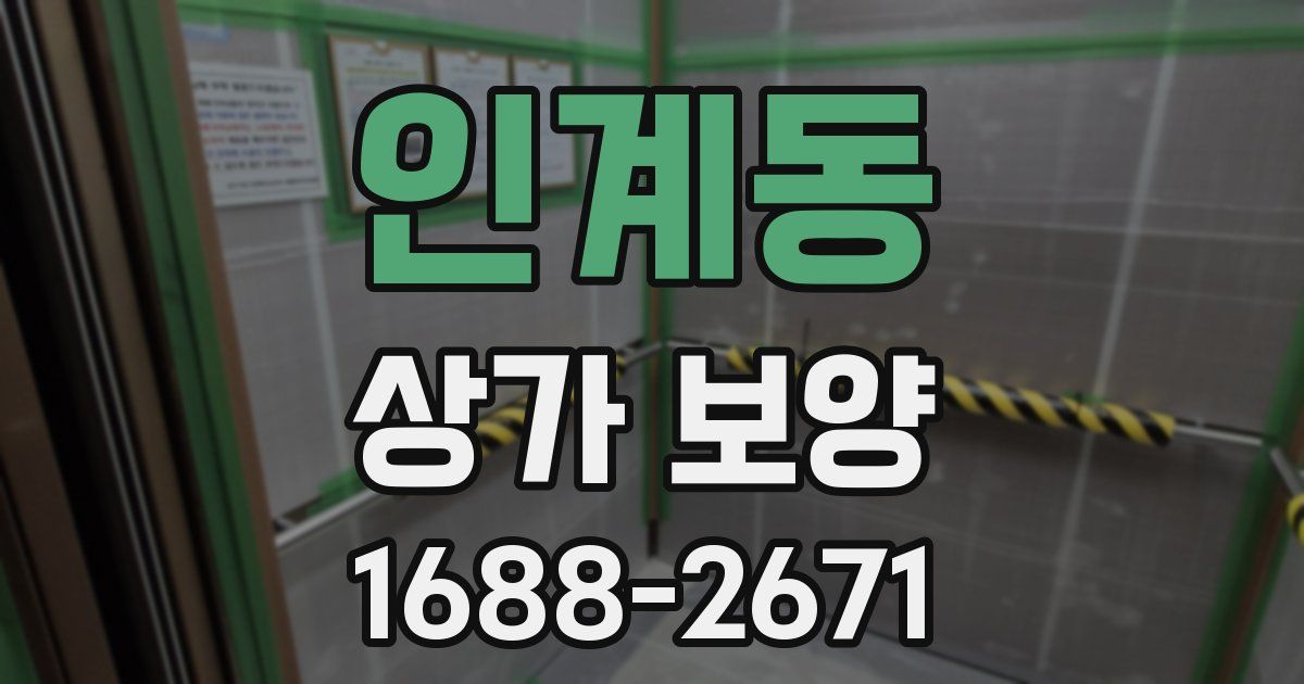 인계동 상가 보양
