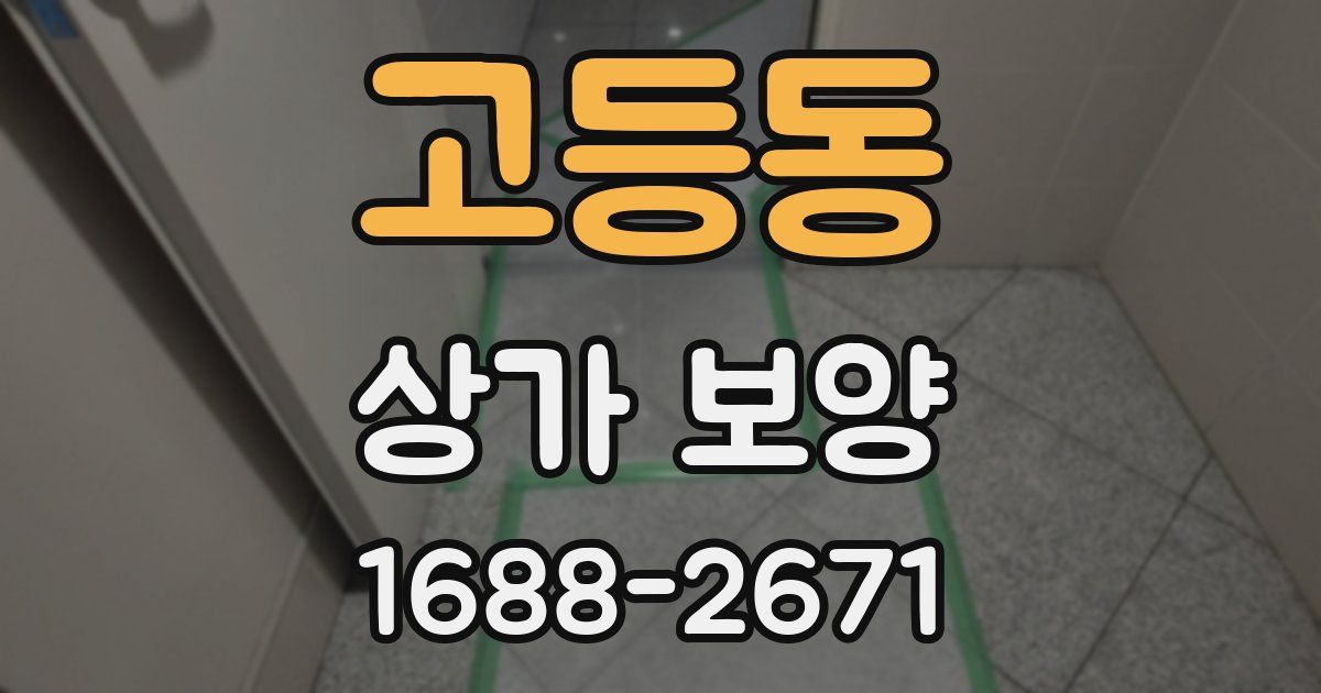 고등동 상가 보양