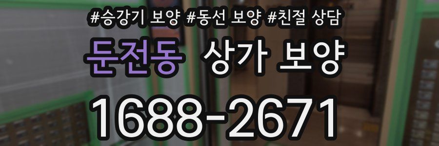 둔전동 상가 보양