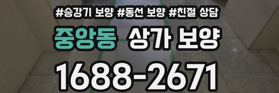 중앙동 상가 보양