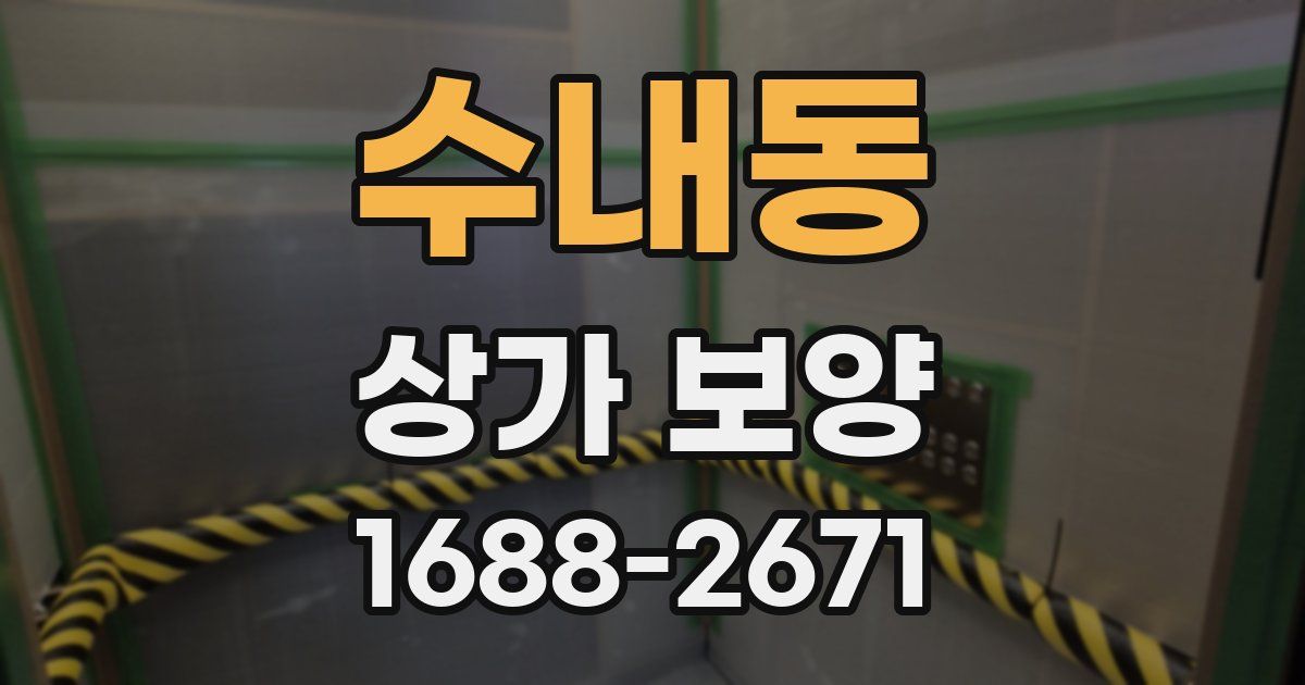 수내동 상가 보양