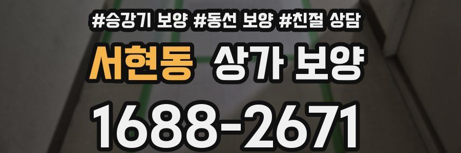 서현동 상가 보양