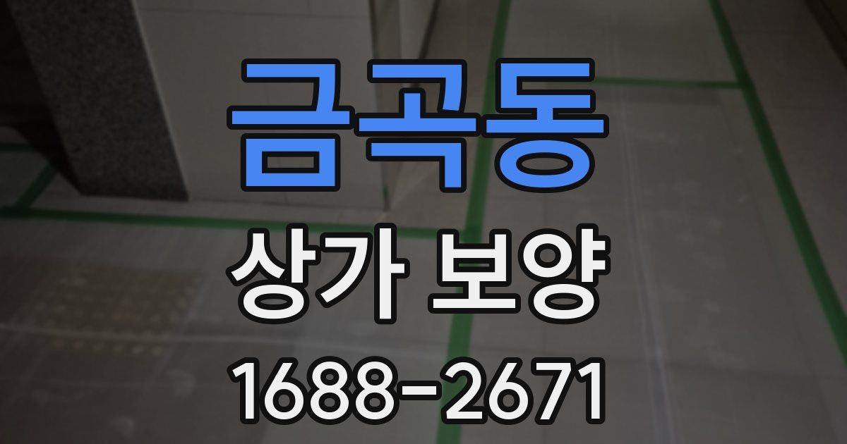 금곡동 상가 보양