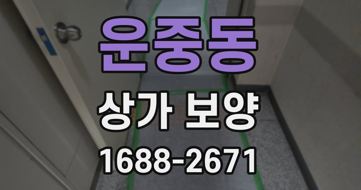 운중동 상가 보양