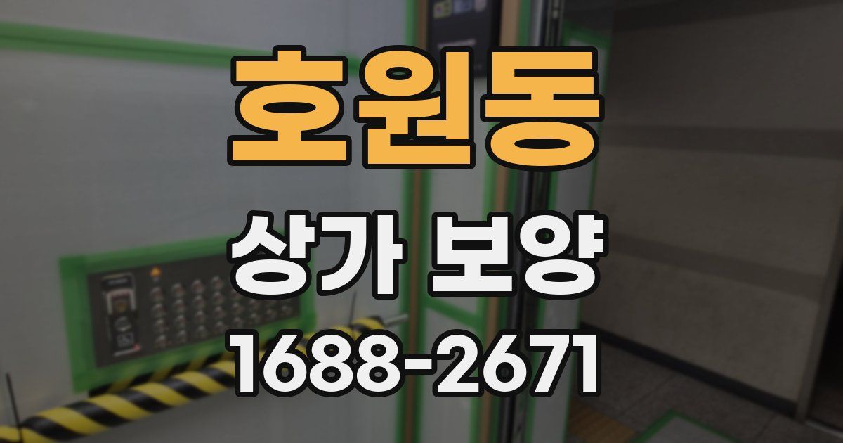 호원동 상가 보양