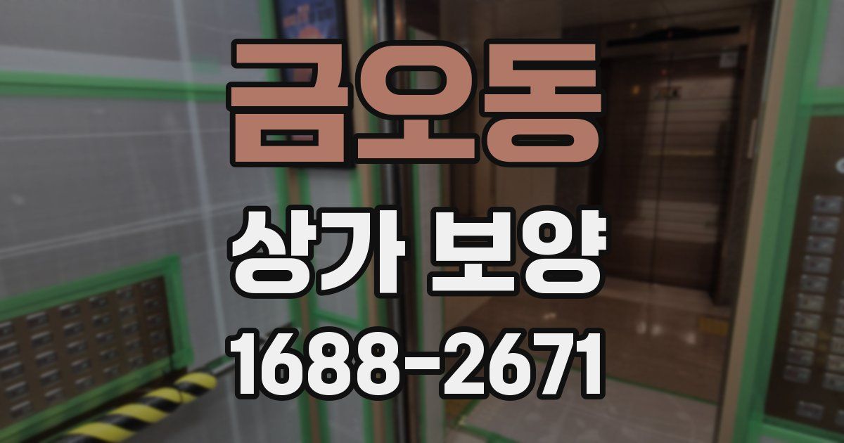 금오동 상가 보양