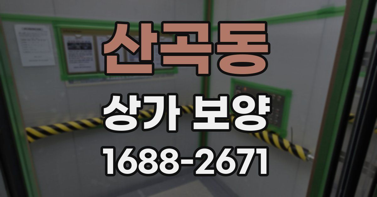 산곡동 상가 보양