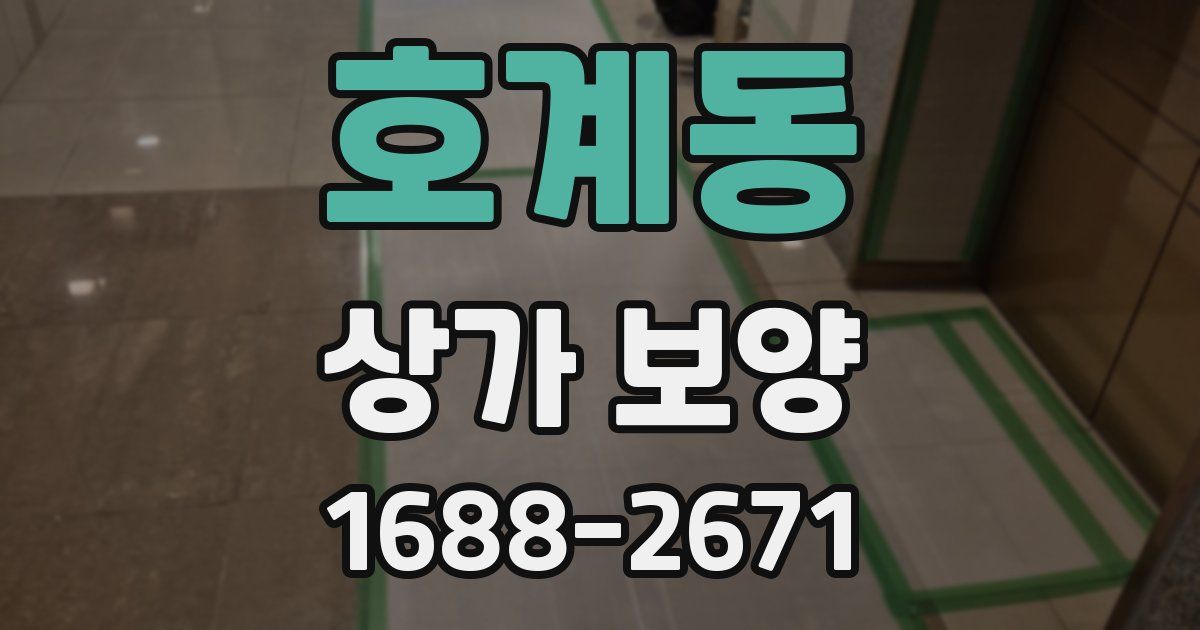 호계동 상가 보양