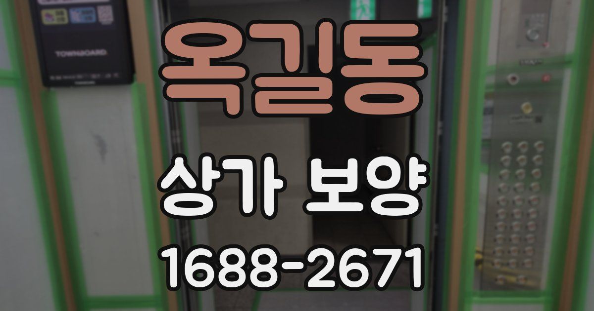 옥길동 상가 보양
