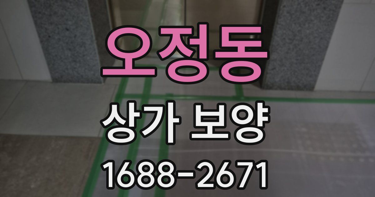 오정동 상가 보양