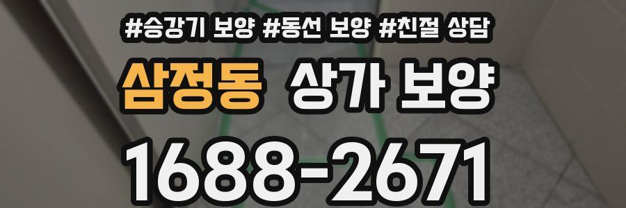 삼정동 상가 보양