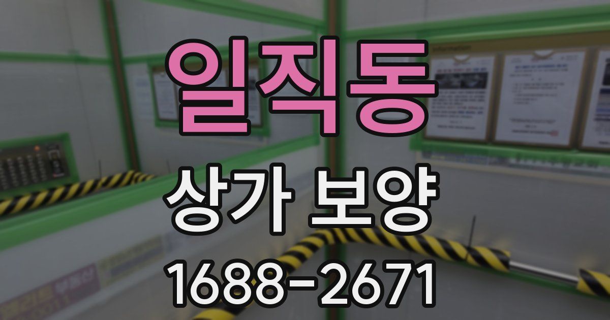 일직동 상가 보양