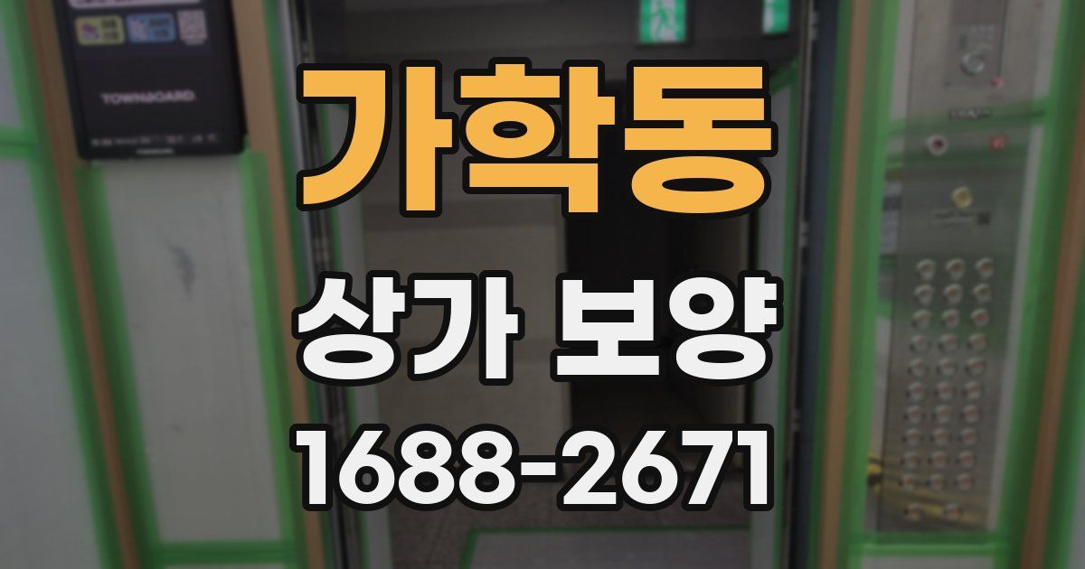 가학동 상가 보양