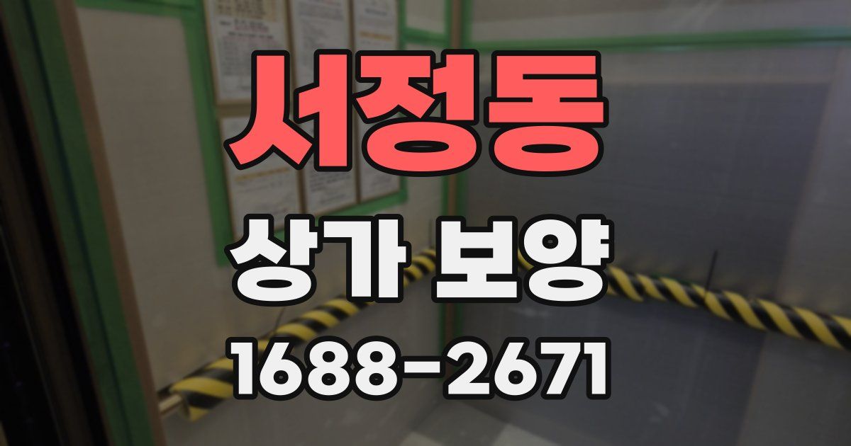 서정동 상가 보양