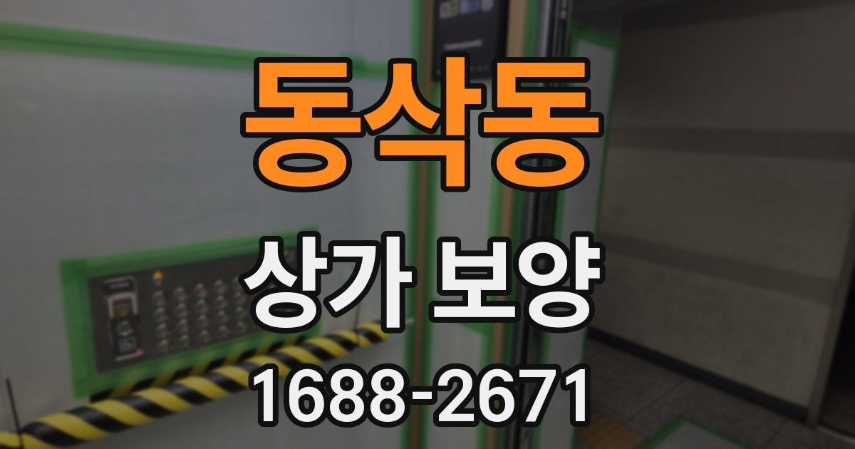 동삭동 상가 보양