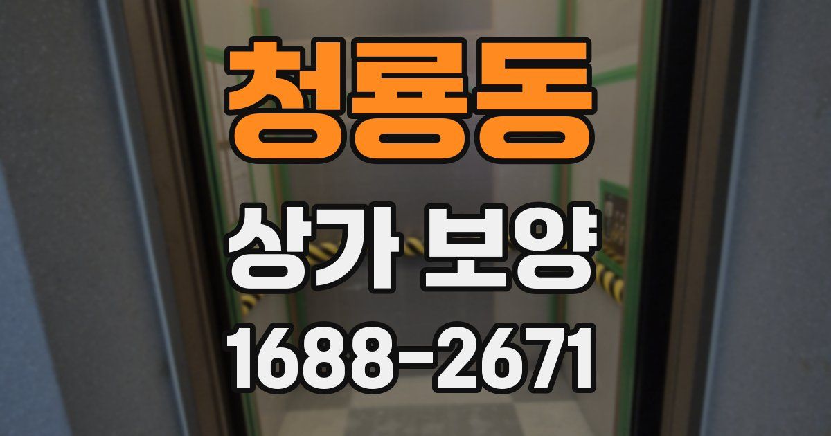 청룡동 상가 보양