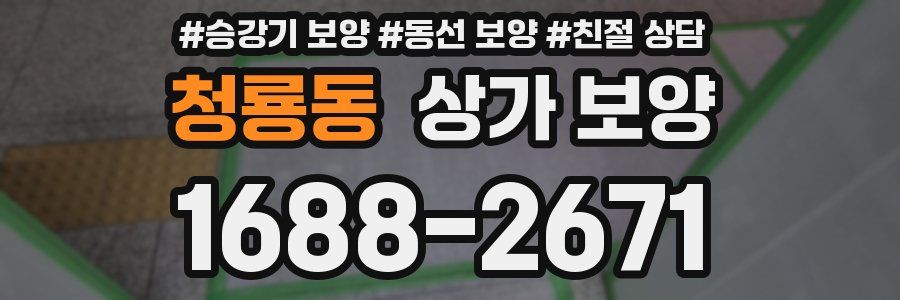 청룡동 상가 보양