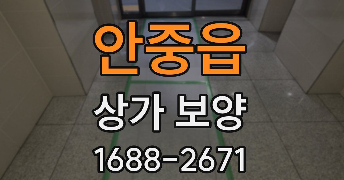 안중읍 상가 보양