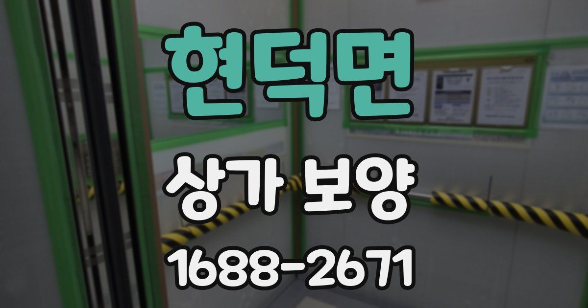 현덕면 상가 보양