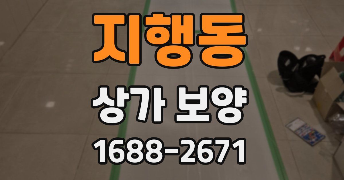 지행동 상가 보양