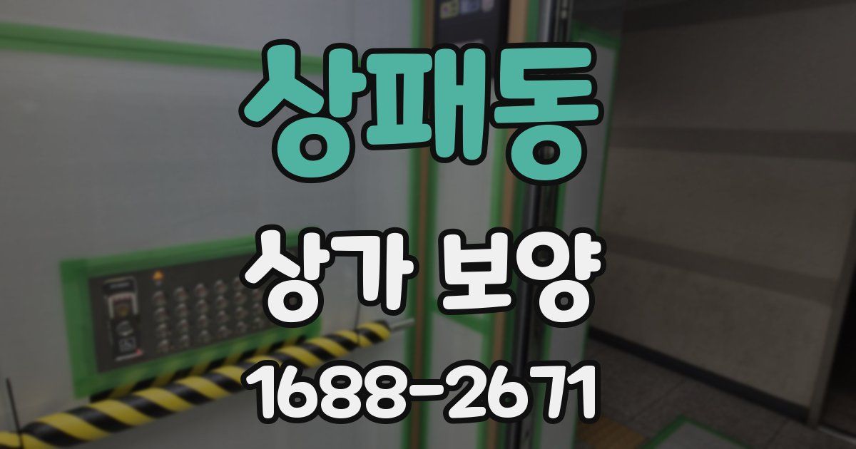 상패동 상가 보양