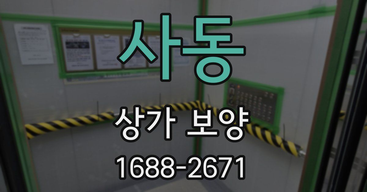 사동 상가 보양