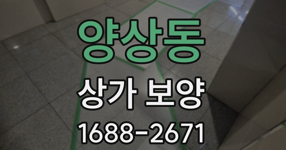 양상동 상가 보양