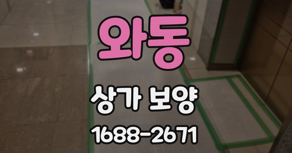 와동 상가 보양