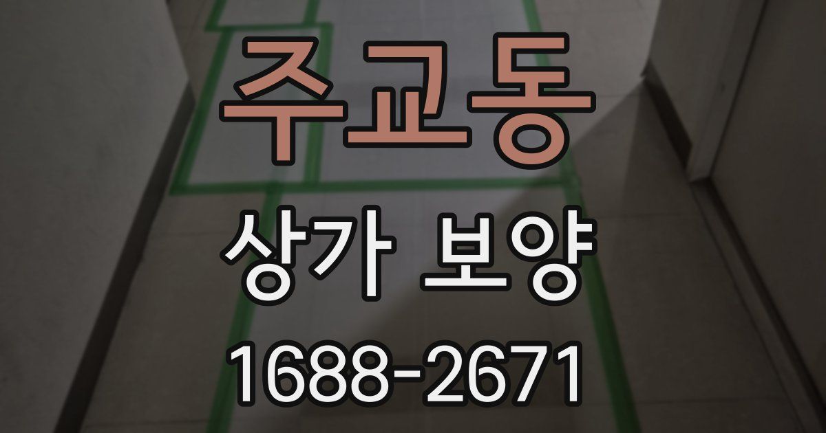 주교동 상가 보양