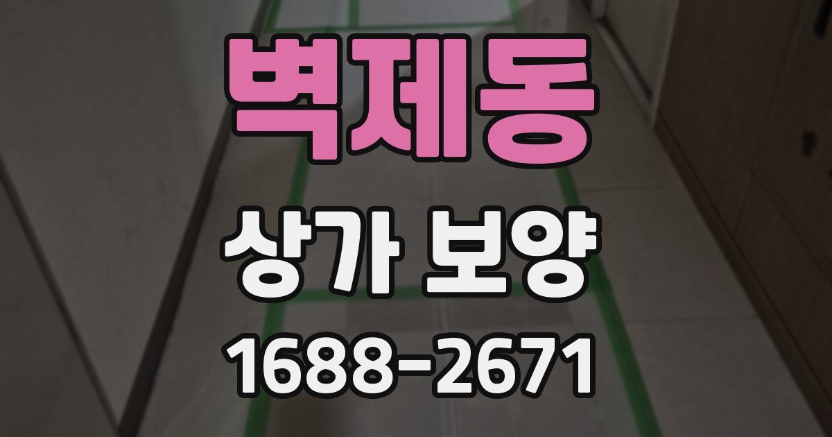 벽제동 상가 보양