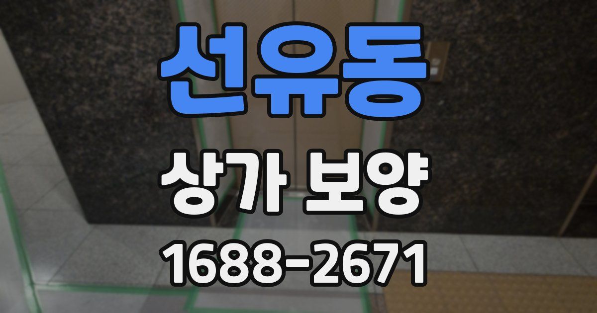선유동 상가 보양