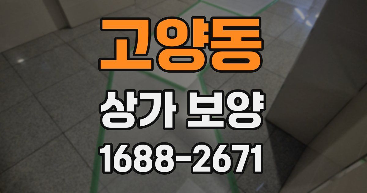 고양동 상가 보양
