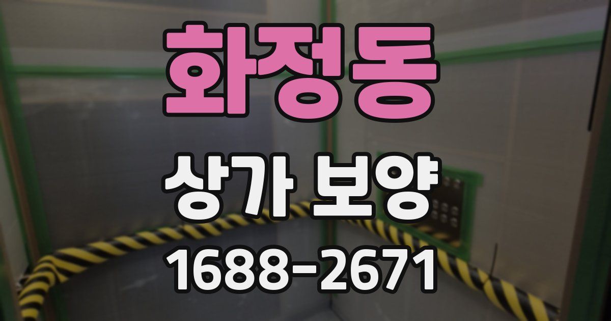 화정동 상가 보양