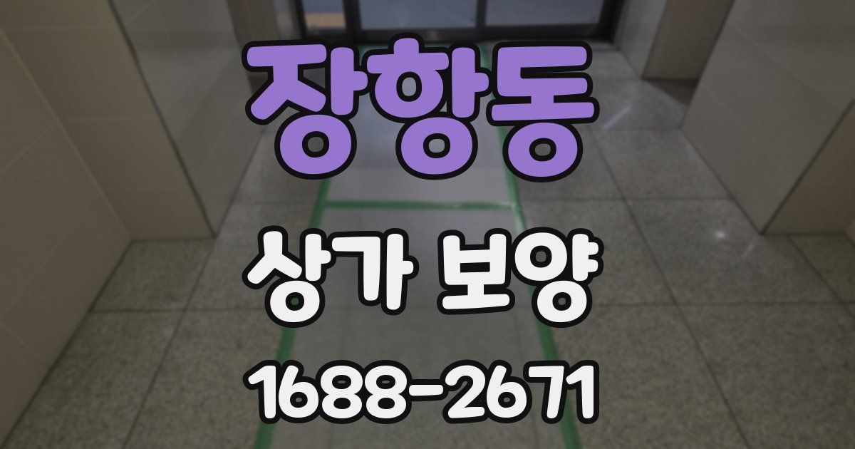 장항동 상가 보양