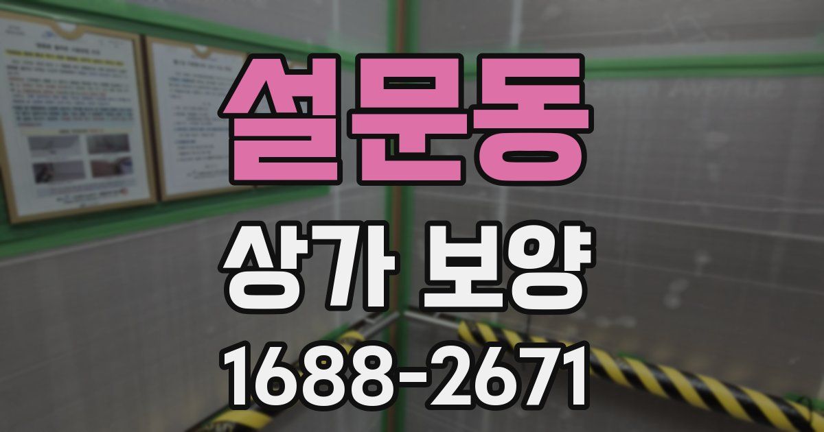 설문동 상가 보양