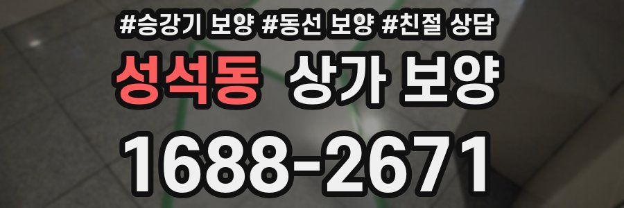 성석동 상가 보양