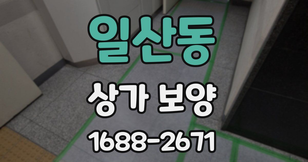 일산동 상가 보양