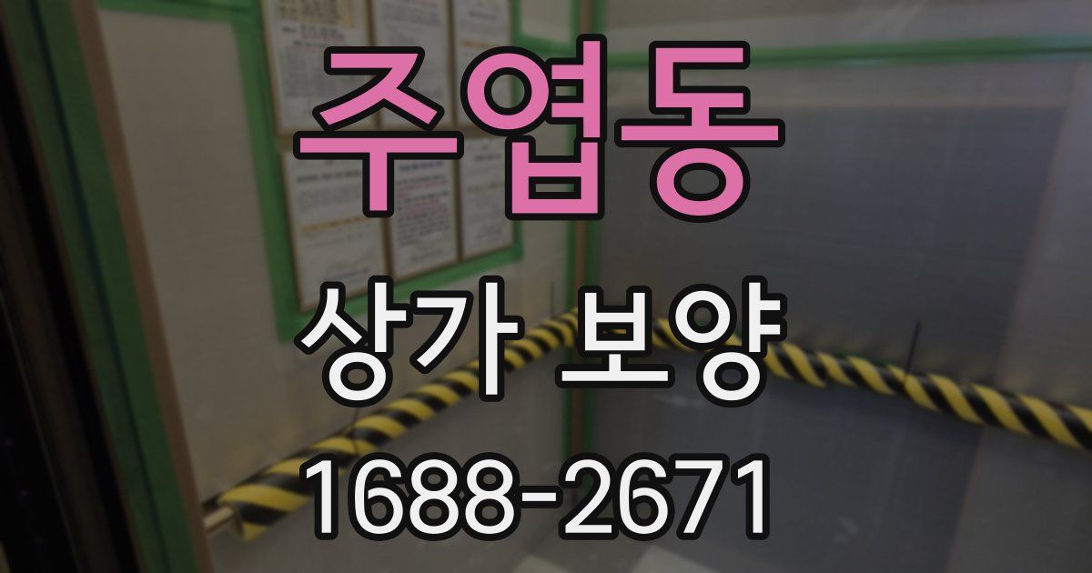 주엽동 상가 보양
