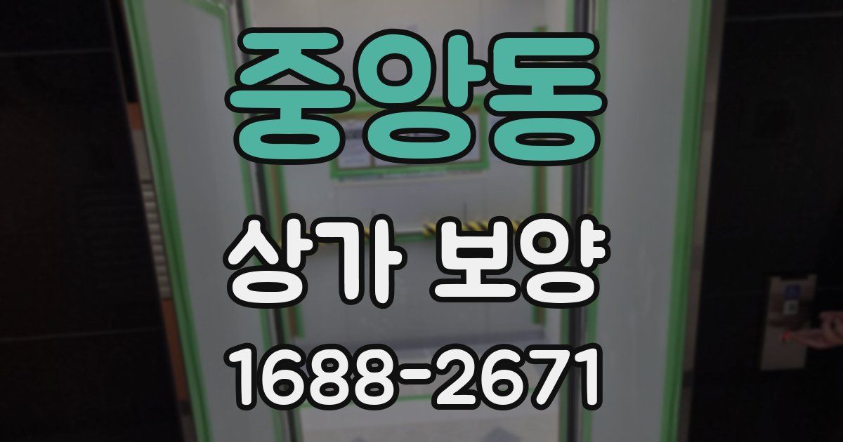 중앙동 상가 보양